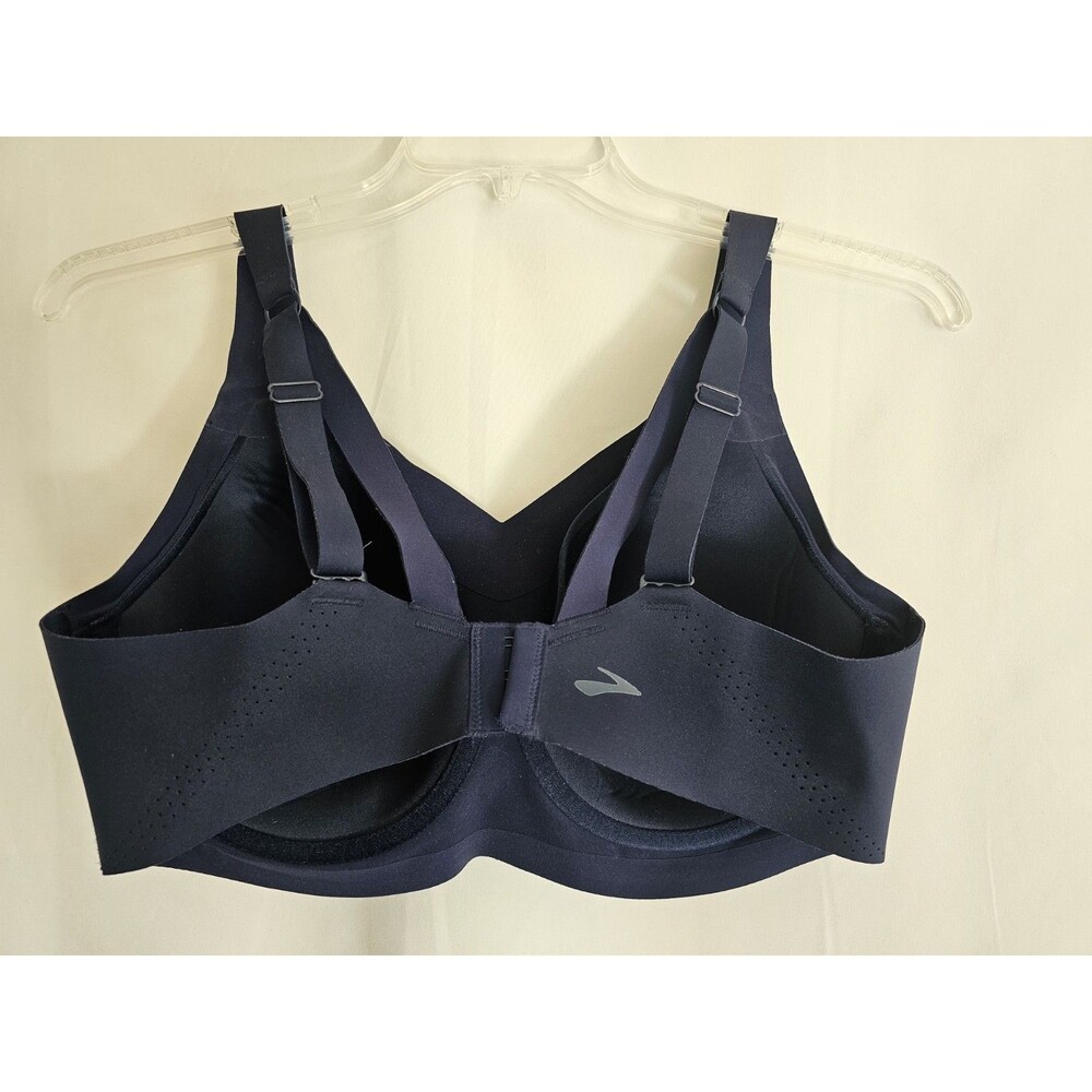 Brooks Navy Sports Bra High Support Running Underwire Bra Womens Size 38E - Picture 2 of 13